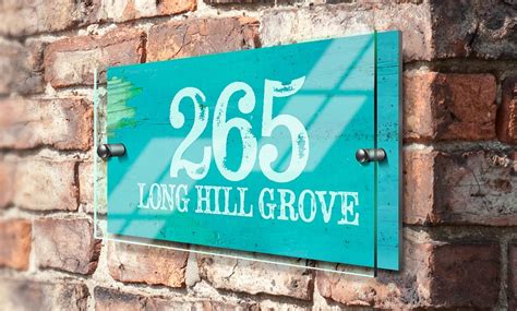 groupon metal house sign|Custom 6”x 8” Metal House Signs .